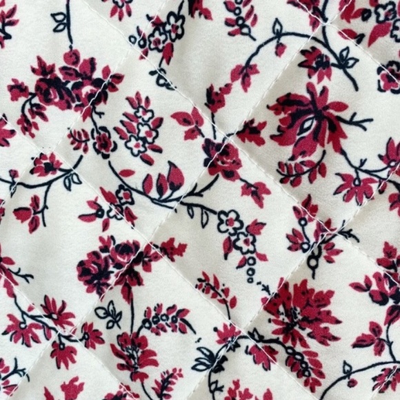 NWT Anthropologie Quilted Floral Prairie Cottagecore Midi Circle Skirt Cream 0 - Picture 4 of 12